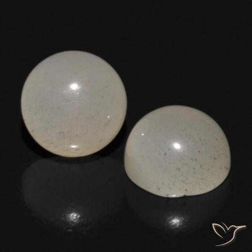 1.20 ctw Brown Moonstone Stones, Natural Moonstone in Round Cabochon Shape for Sale