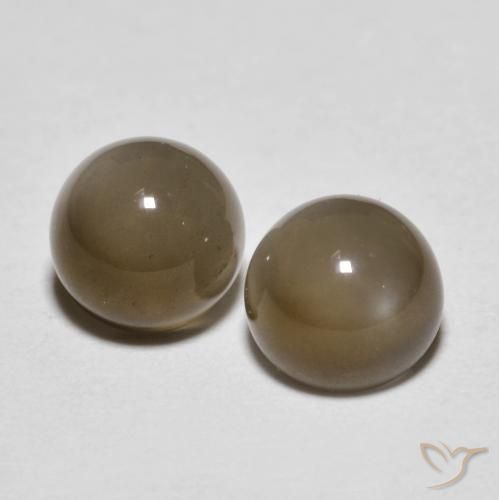 1.18 ct Brown Moonstone, 5.1 mm Round Cut From India, Photo A