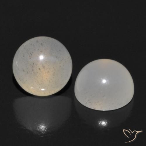 1.15 ctw Brown Moonstone Stones, Natural Moonstone in Round Cabochon Shape for Sale
