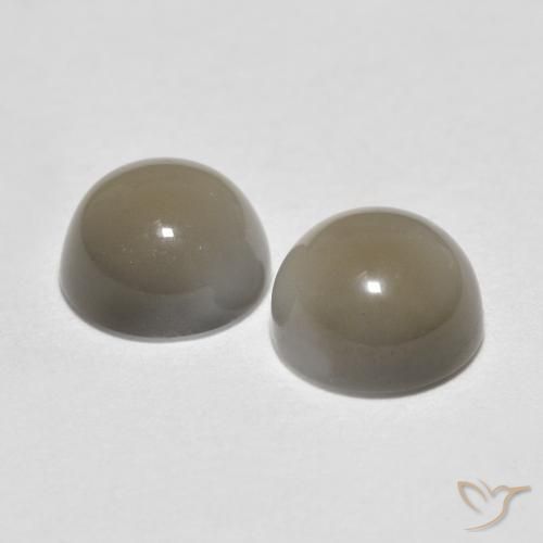 Moonstone Gemstones in 5 mm (calibrated) Size for Sale, Moonstone Stones in Very Light Grey Color