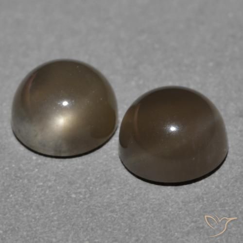 Moonstone Gemstones in 5 mm (calibrated) Size for Sale, Moonstone Stones in Medium Brown Color