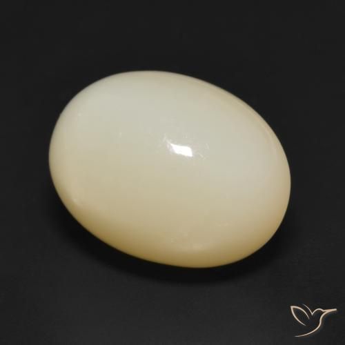 12.17 ct Yellow Moonstone Stone, Natural Moonstone in Oval Cabochon Shape for Sale