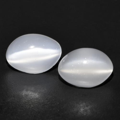 Translucent White Moonstone Gem - 0.8ct Oval Cabochon (ID: 588892)