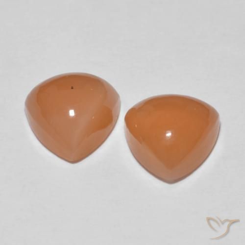 Moonstone Gemstones in 8 x 8 mm (calibrated) Size for Sale, Moonstone Stones in Light Orange Color
