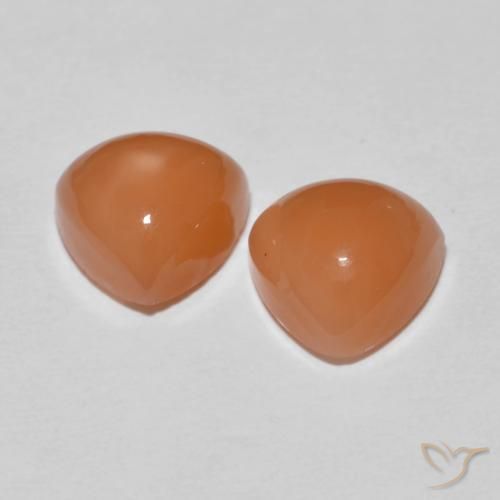 Moonstone Gemstones in 8 x 8 mm (calibrated) Size for Sale, Moonstone Stones in Light Orange Color