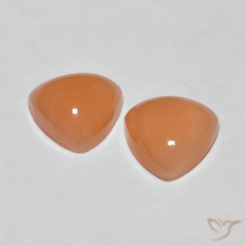 Moonstone Gemstones in 8 x 8 mm (calibrated) Size for Sale, Moonstone Stones in Light Orange Color