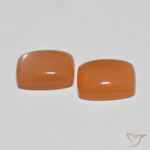 Moonstone Gemstones in 8 x 6 mm (calibrated) Size for Sale, Moonstone Stones in Light Orange Color