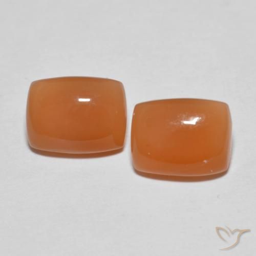 2.74 ct Orange Moonstone, 8.1 x 6.2 mm Cushion Cut From India, Photo A