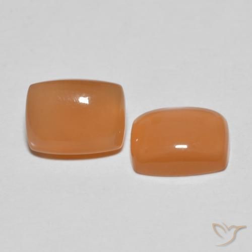2.68 ct Orange Moonstone, 8.1 x 6.2 mm Cushion Cut From India, Photo A