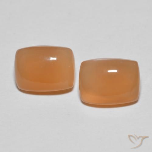 2.83ctw Natural Peach Orange Moonstone, Cushion, Translucent