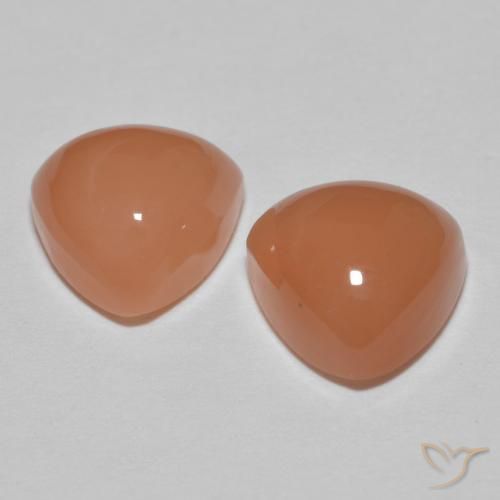 Moonstone Gemstones in 8 x 8 mm (calibrated) Size for Sale, Moonstone Stones in Deep Peach Color