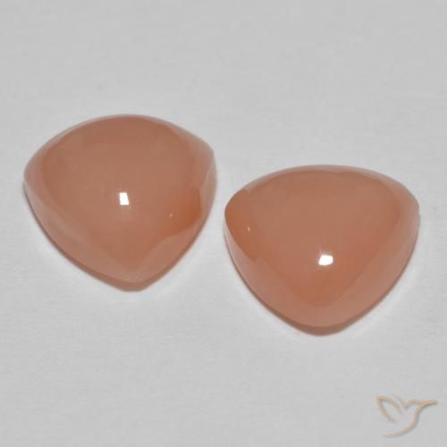 Moonstone Gemstones in 8 x 8 mm (calibrated) Size for Sale, Moonstone Stones in Pinkish Peach Color