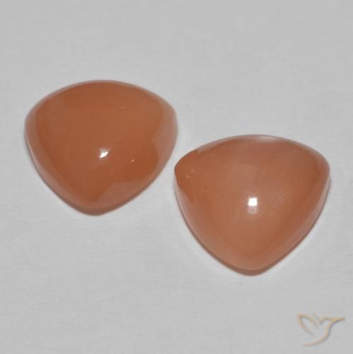 Moonstone Gemstones in 8 x 8 mm (calibrated) Size for Sale, Moonstone Stones in Deep Peach Color