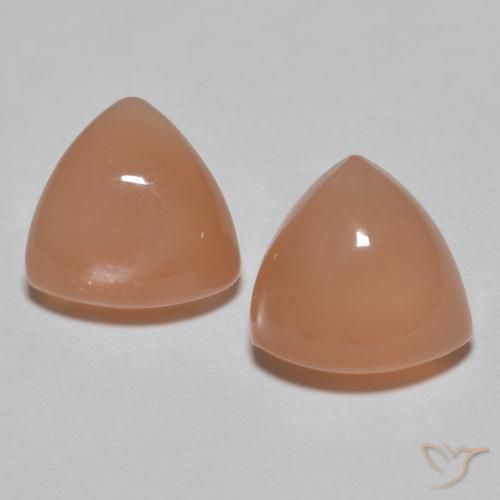 3.23ctw Natural Cider Orange Moonstone, Trillion, Translucent