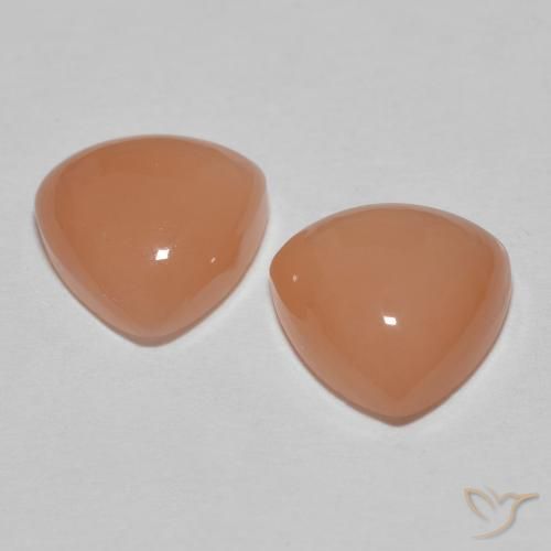 Moonstone Gemstones in 8 x 8 mm (calibrated) Size for Sale, Moonstone Stones in Cider Orange Color
