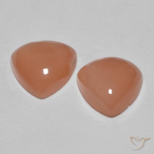 Moonstone Gemstones in 8 x 8 mm (calibrated) Size for Sale, Moonstone Stones in Deep Peach Color