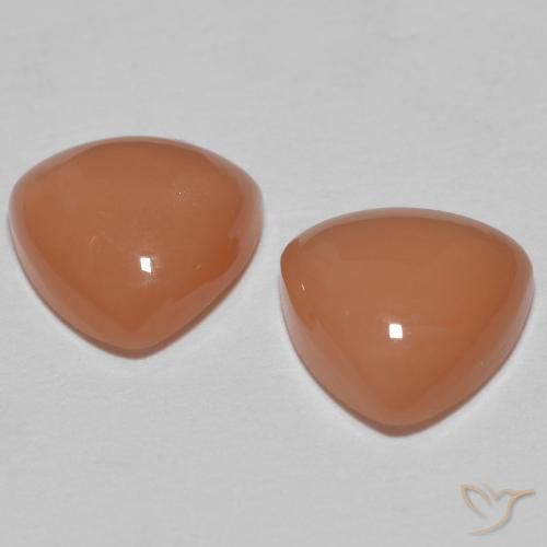 Moonstone Gemstones in 8 x 8 mm (calibrated) Size for Sale, Moonstone Stones in Medium Orange Color