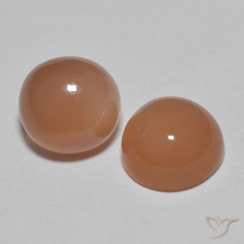 3.25ctw Natural Cider Orange Moonstone, Round, Translucent