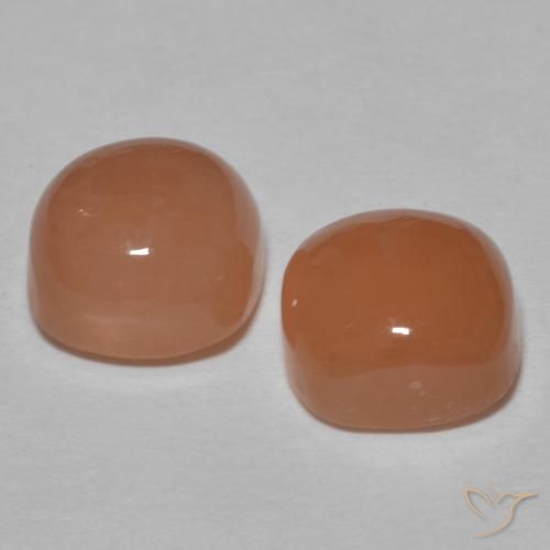 Moonstone Gemstones in 7 x 7 mm (calibrated) Size for Sale, Moonstone Stones in Deep Peach Color