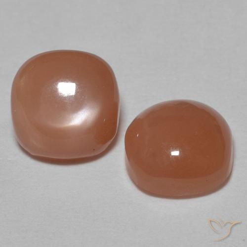 1.82 ctw Orange Moonstone Stones, Natural Moonstone in Cushion Cabochon Shape for Sale