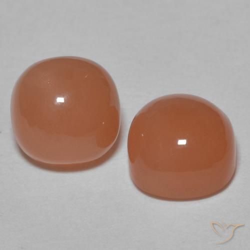 2.29 ctw Orange Moonstone Stones, Natural Moonstone in Cushion Cabochon Shape for Sale