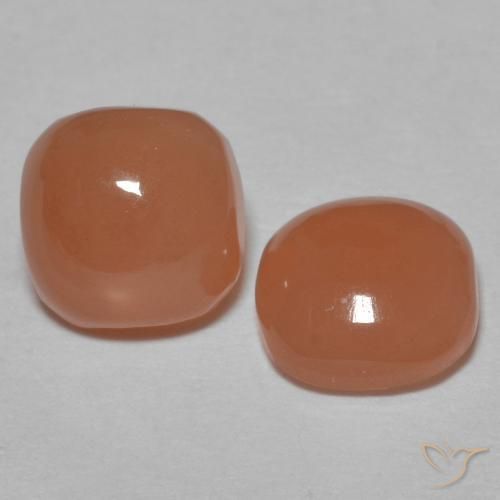 1.78 ctw Orange Moonstone Stones, Natural Moonstone in Cushion Cabochon Shape for Sale