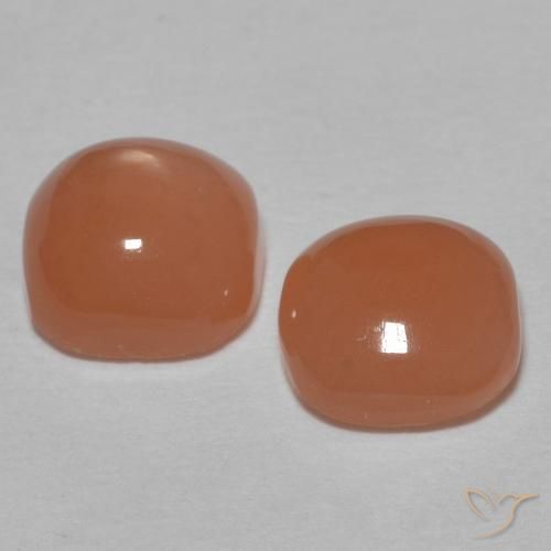 Moonstone Gemstones in 6 x 6 mm (calibrated) Size for Sale, Moonstone Stones in Brownish Peach Color