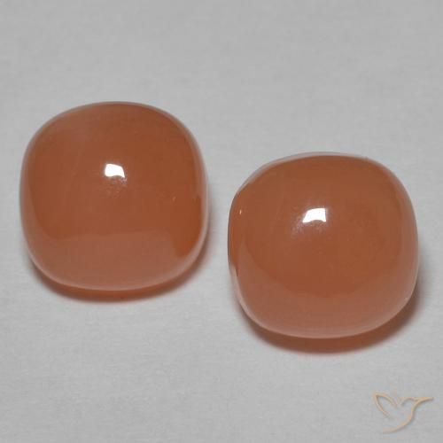 2.19ctw Natural Deep Peach Moonstone, Cushion, Translucent