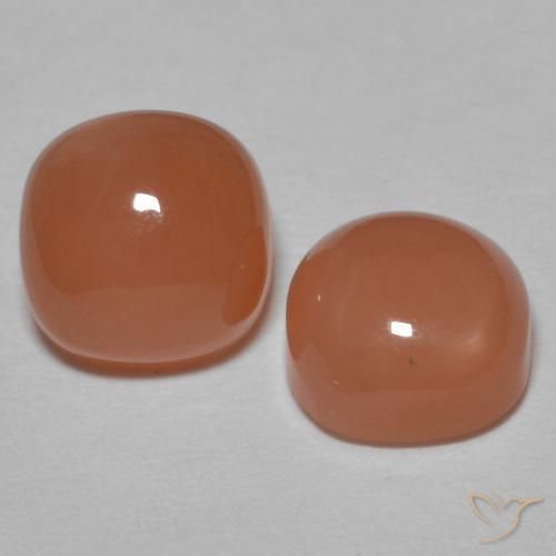 2.19 ctw Orange Moonstone Stones, Natural Moonstone in Cushion Cabochon Shape for Sale