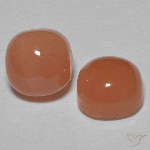 2.41 ctw Orange Moonstone Stones, Natural Moonstone in Cushion Cabochon Shape for Sale