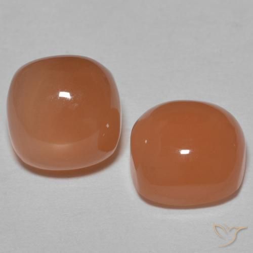 3.18ctw Natural Brownish Peach Moonstone, Cushion, Translucent