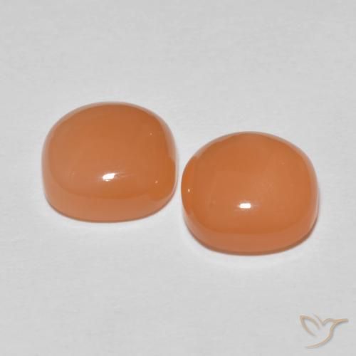 Moonstone Gemstones in 8 x 8 mm (calibrated) Size for Sale, Moonstone Stones in Light Orange Color