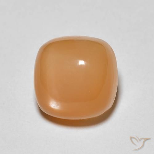 1.88ct Natural Medium Light-Orange Moonstone, Cushion, Opaque