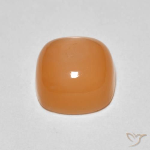 Moonstone Gemstone in 7 x 7 mm (calibrated) Size for Sale, Moonstone Stone in Medium Light-Orange Color