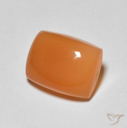 2.53 ct Orange Moonstone Stone, Natural Moonstone in Cushion Cabochon Shape for Sale