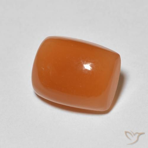 2.28 ct Orange Moonstone Stone, Natural Moonstone in Cushion Cabochon Shape for Sale