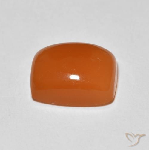 Moonstone Gemstone in 9 x 7 mm (calibrated) Size for Sale, Moonstone Stone in Reddish Orange Color
