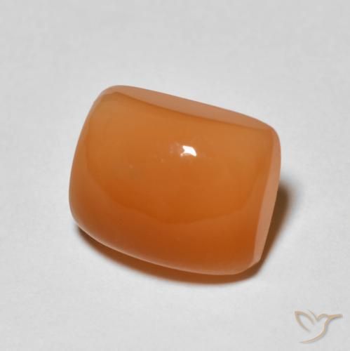 2.66 ct Orange Moonstone Stone, Natural Moonstone in Cushion Cabochon Shape for Sale