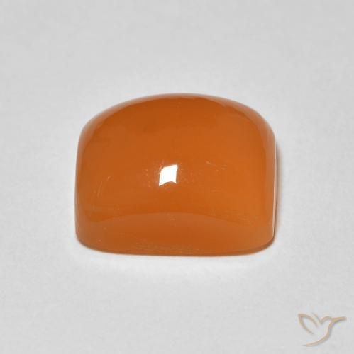 Moonstone Gemstone in 9 x 7 mm (calibrated) Size for Sale, Moonstone Stone in Medium Orange Color