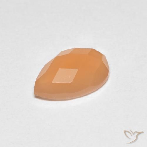 1.10 ct Orange Moonstone Stone, Natural Moonstone in Pear Rose-Cut Shape for Sale