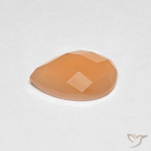 Moonstone Gemstone in 9 x 6 mm (calibrated) Size for Sale, Moonstone Stone in Warm Apricot Orange Color