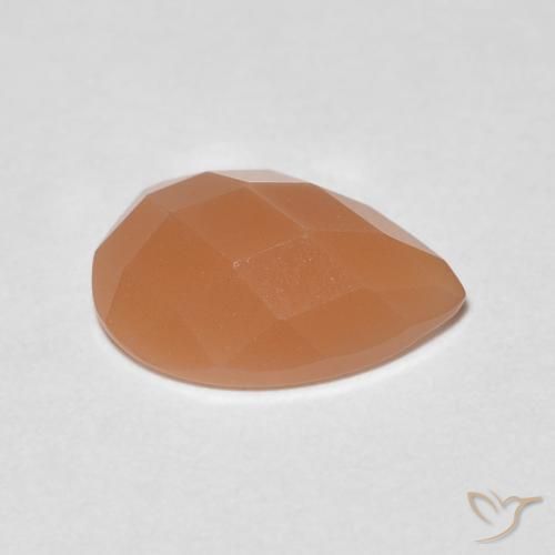 Moonstone Gemstone in 9 x 6 mm (calibrated) Size for Sale, Moonstone Stone in Warm Apricot Orange Color