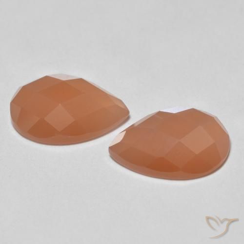 Moonstone Gemstones in 9 x 6 mm (calibrated) Size for Sale, Moonstone Stones in Brownish Peach Color