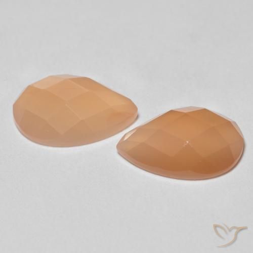 Moonstone Gemstones in 9 x 6 mm (calibrated) Size for Sale, Moonstone Stones in Medium Light-Orange Color