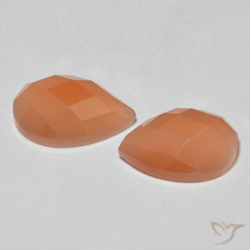 Moonstone Gemstones in 9 x 6 mm (calibrated) Size for Sale, Moonstone Stones in Light Orange Color