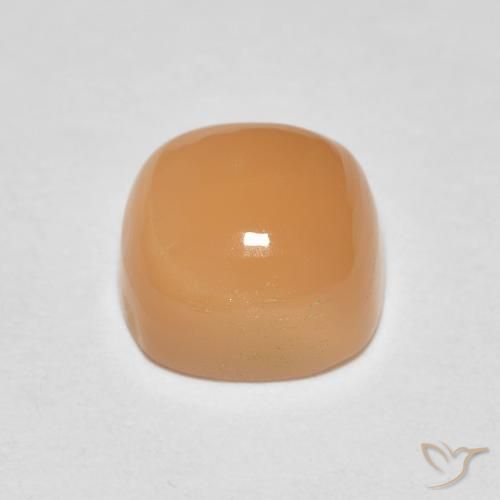 Moonstone Gemstone in 7 x 7 mm (calibrated) Size for Sale, Moonstone Stone in Orange-Gold Color