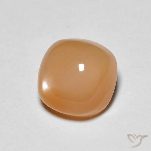 1.64 ct Orange Moonstone Stone, Natural Moonstone in Cushion Cabochon Shape for Sale