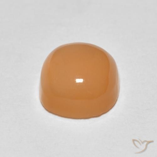 Moonstone Gemstone in 7 x 7 mm (calibrated) Size for Sale, Moonstone Stone in Peach Orange Color
