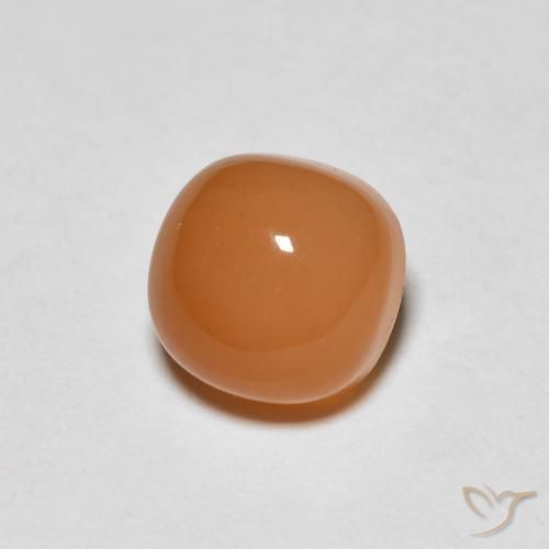 1.29 ct Orange Moonstone Stone, Natural Moonstone in Cushion Cabochon Shape for Sale