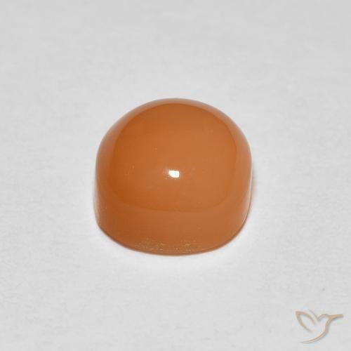 Moonstone Gemstone in 6 x 6 mm (calibrated) Size for Sale, Moonstone Stone in Warm Apricot Orange Color